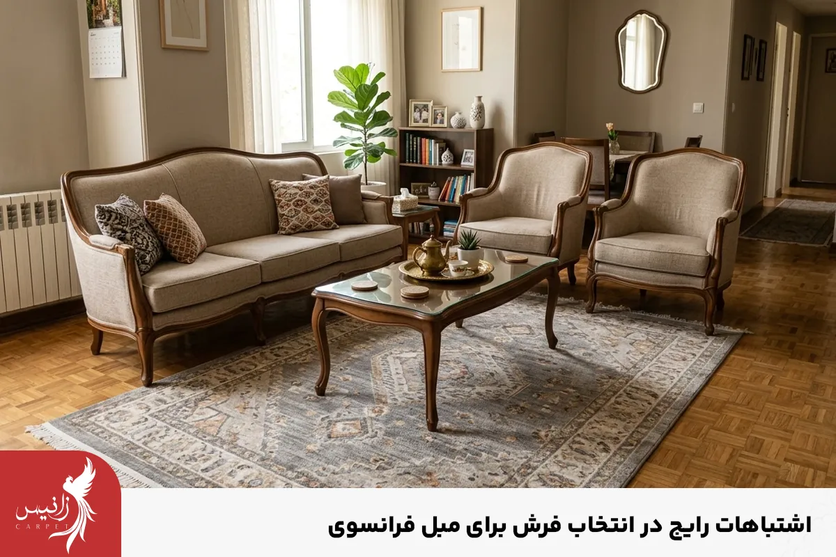 دو اشتباه متداول در انتخاب فرش برای مبل فرانسوی