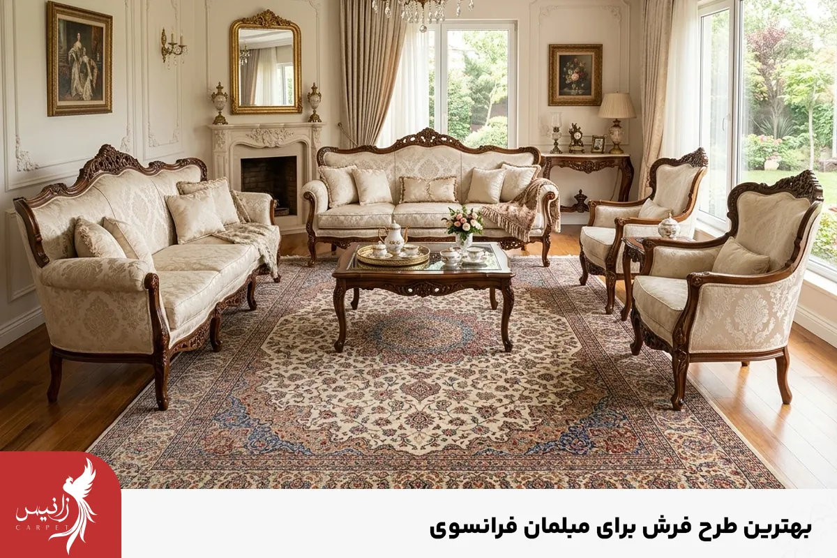 بهترین طرح فرش برای مبلمان فرانسوی