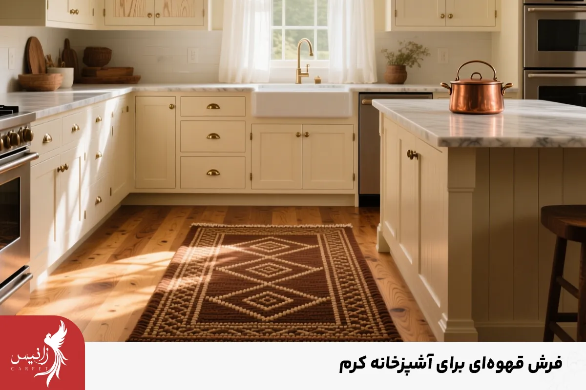 فرش قهوهای بیشتر برای دکوراسیون های سنتی پیشنهاد میشود.