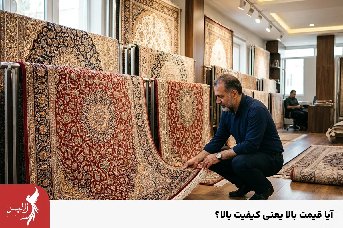 قیمت بالای یک فرش همیشه نشان کیفیت عالی نیست اما فرش های ارزان هم کیفیت مناسبی ندارند.