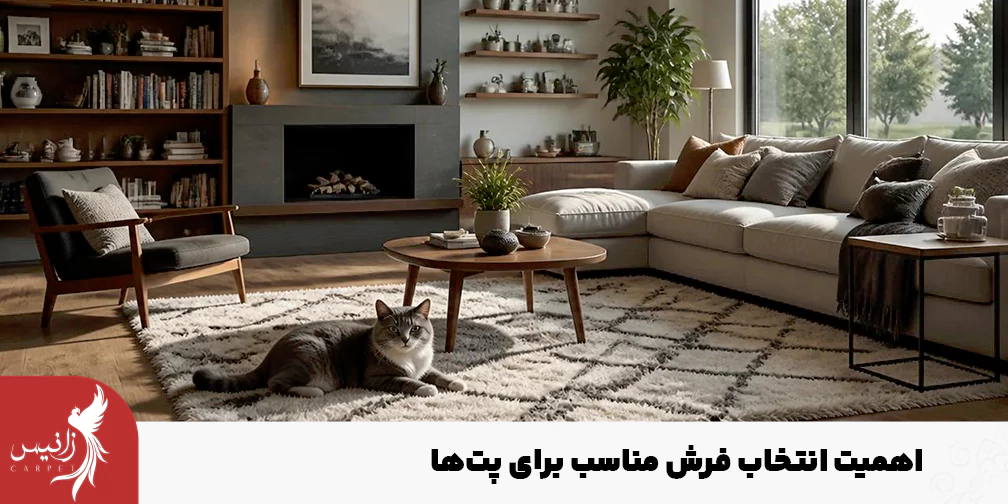 تماس مستقیم پت با فرش اهمیت فرش مناسب را نشان میدهد.