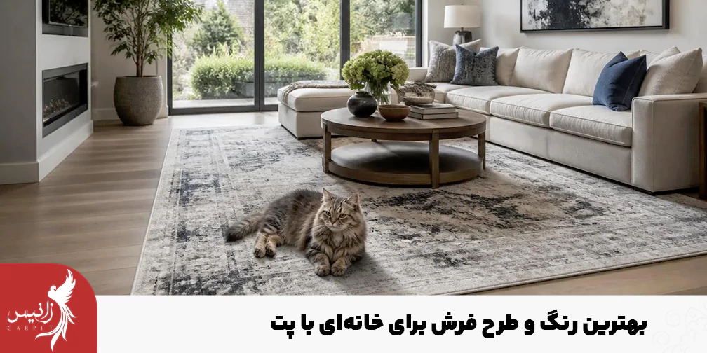 رنگ و طرح فرش، نقش زیادی در پنهان کردن مو و لکه دارد.