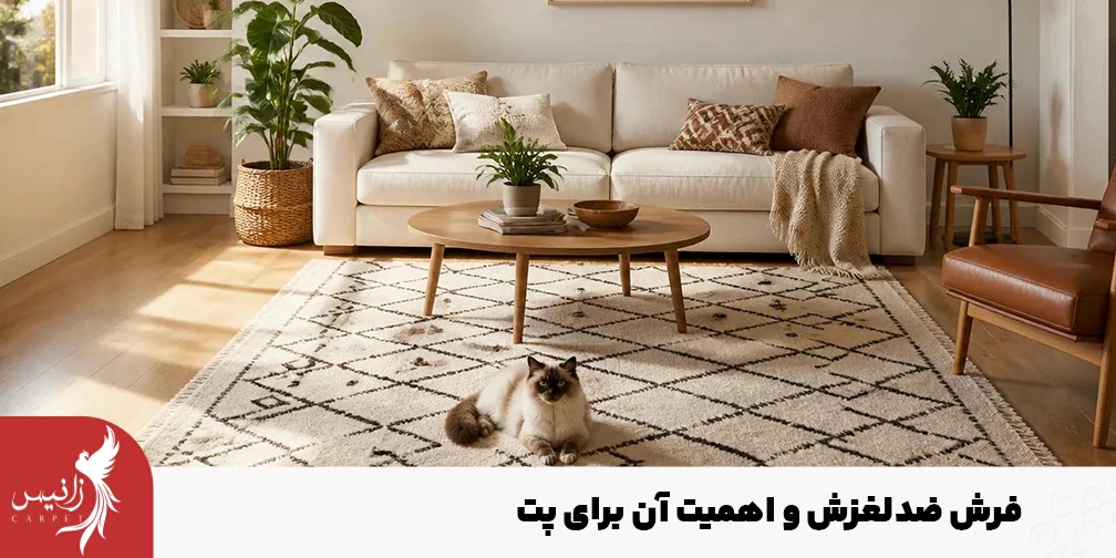 فرشی که انتخاب میکنید باید ضد لغزش باشد تا به حیوان شما آسیب نرساند.