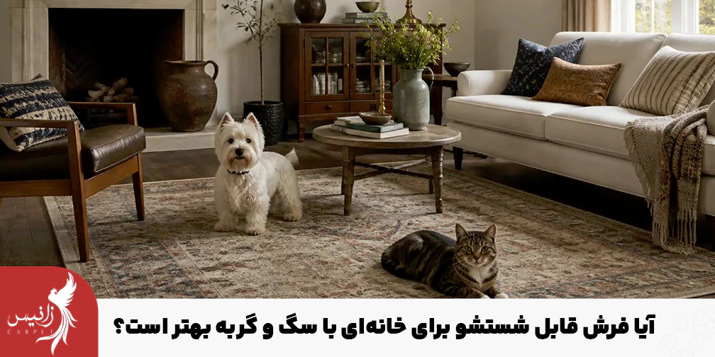برای پت های آموزش ندیده فرشهای قابل شستشو پیشنهاد میشود.